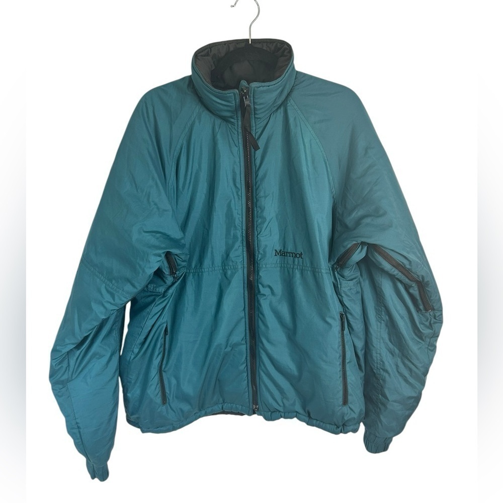 Marmot PrimaLoft Teal Synthetic Down Jacket Puffer Coat Warm Mens Size Large